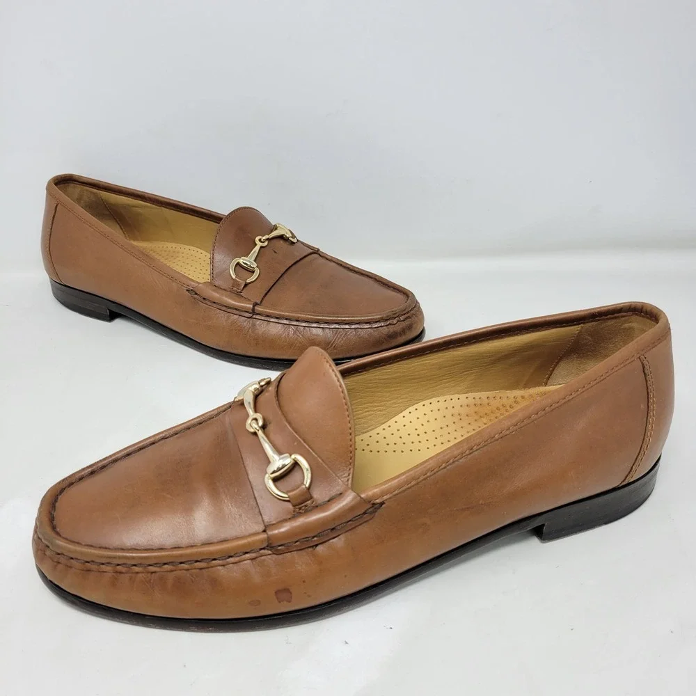 Cole Haan Ascot II Mens 11.5 M British Tan Leather Bit Loafers C02786
